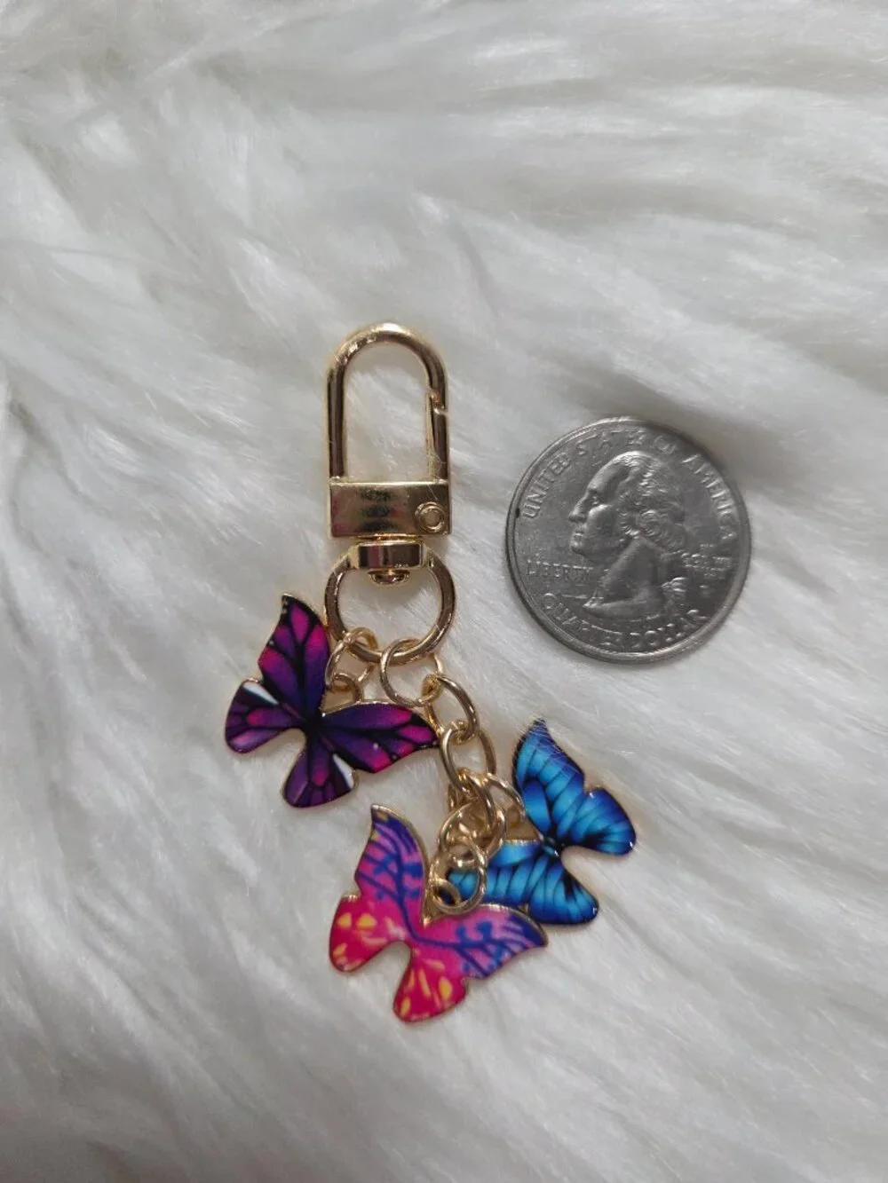 Small Butterfly Charm Keychain